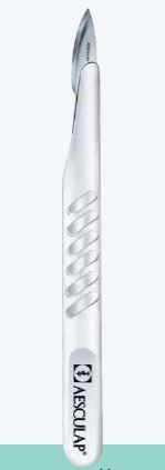 ОДНОРАЗОВИЙ СКАЛЬПЕЛЬ З КАРБОНОВИМ ЛЕЗОМ №18